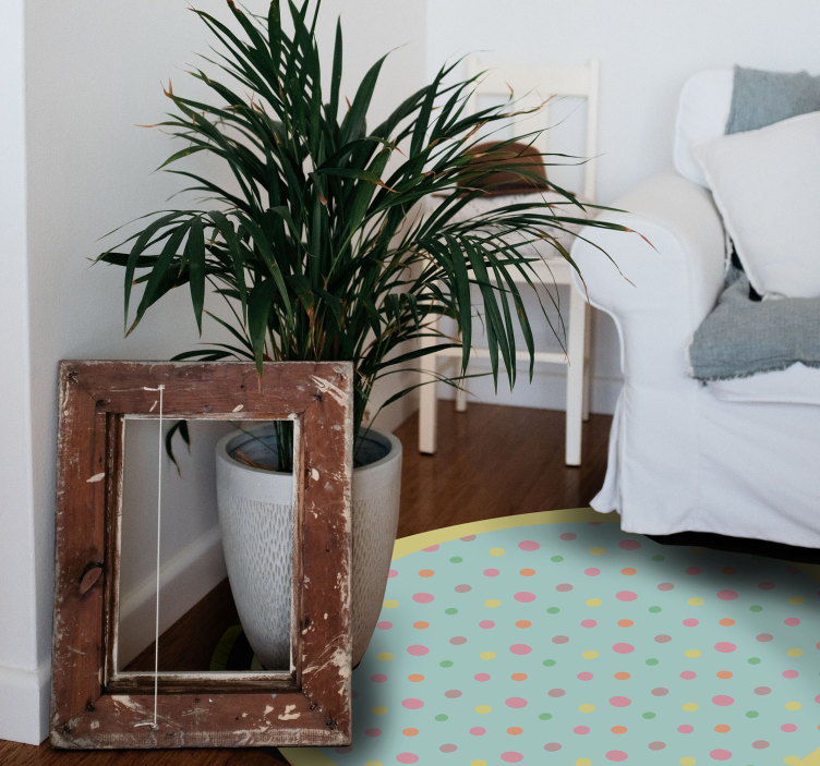 Vinyl Teppich Wohnzimmer lebendige gepunktete punkte - TenStickers