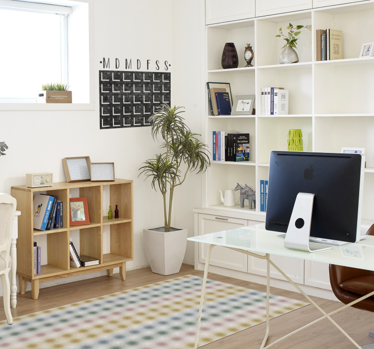 Vinyl Teppich Wohnzimmer sanfte pastelllinien - TenStickers