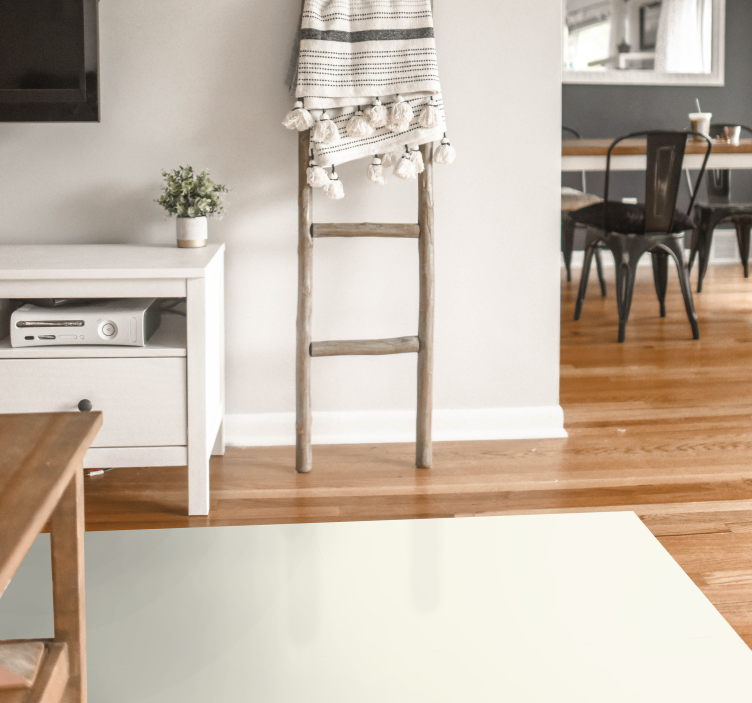 Vinyl Teppich Wohnzimmer weiche weiße leinwand - TenStickers