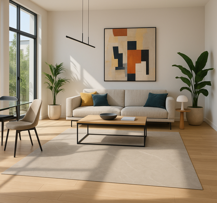 Vinyl Teppich Wohnzimmer zementfliesen - TenStickers