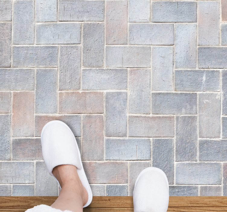 Vinyl Teppich Bad Felsflieseneffekt - TenStickers