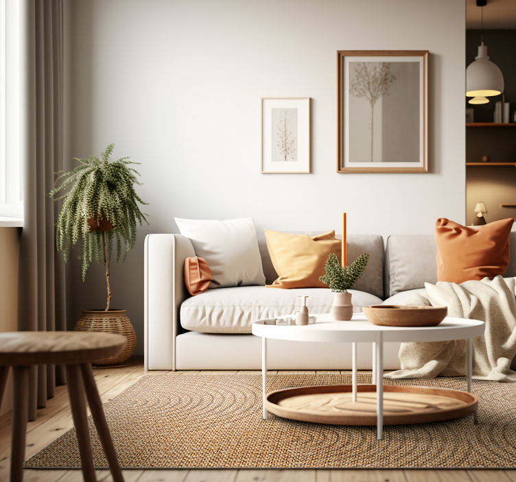 Vinyl Teppich geometrisch Stoff-Gewebe - TenStickers