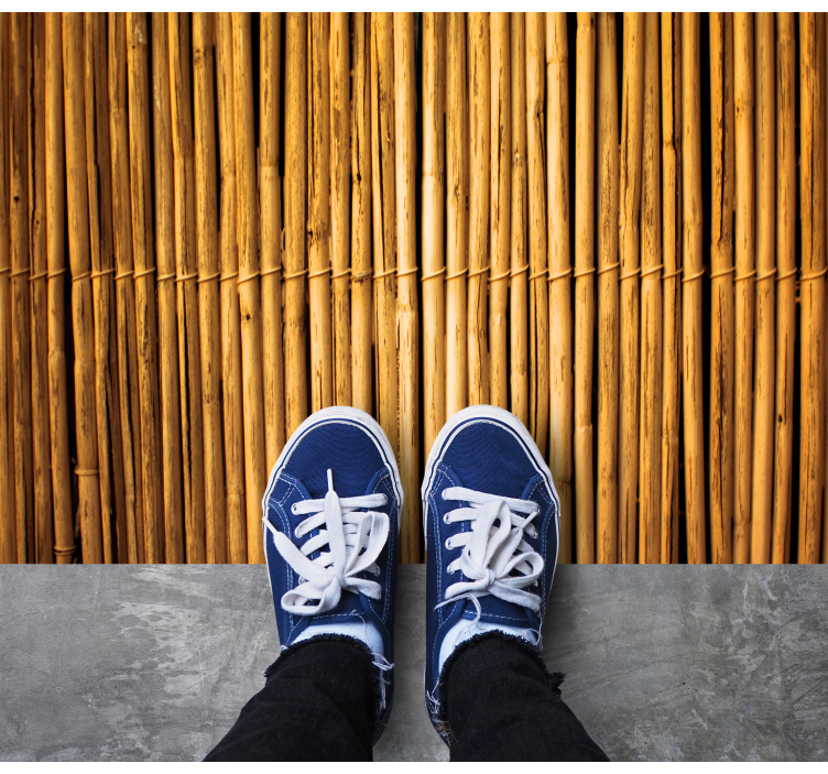 Vinyl Teppich Imitation bambus-textur-effekt - TenStickers