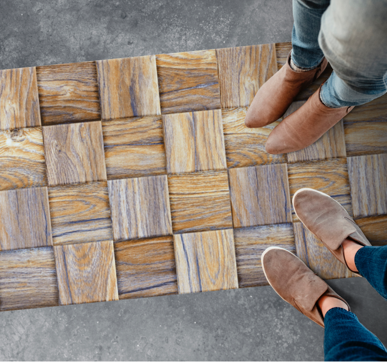 Vinylteppich Holzoptik blockstil - TenStickers