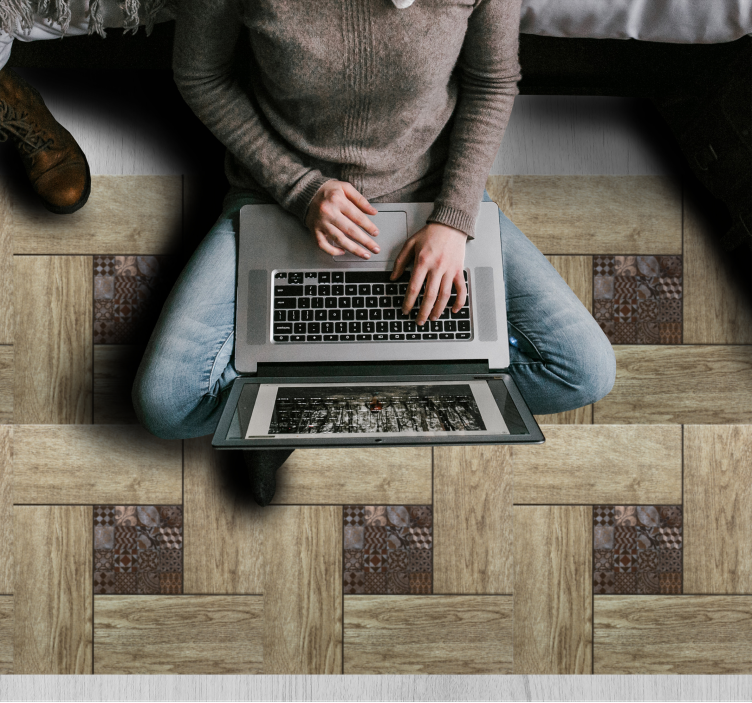 Vinylteppich Holzoptik strukturiertes muster - TenStickers