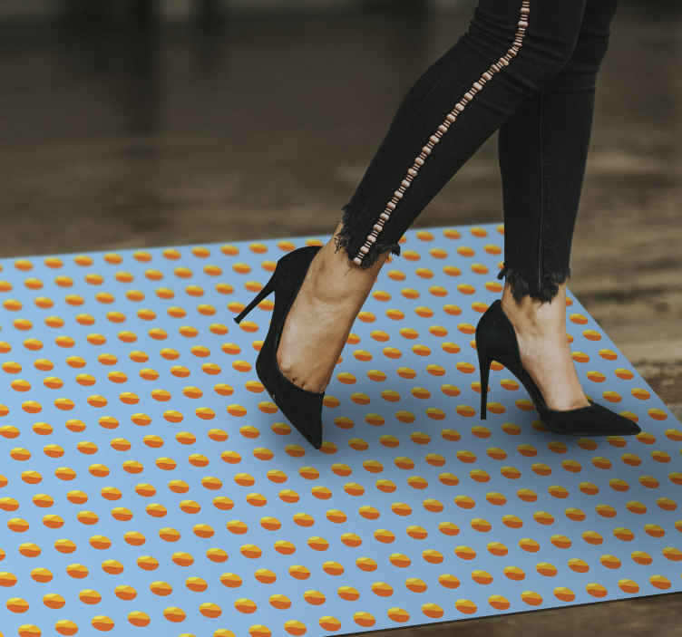 Vinylteppich Holzoptik sonnenschein-orangen-muster - TenStickers