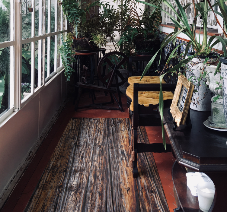 Vinylteppich Holzoptik Baumrinde - TenStickers