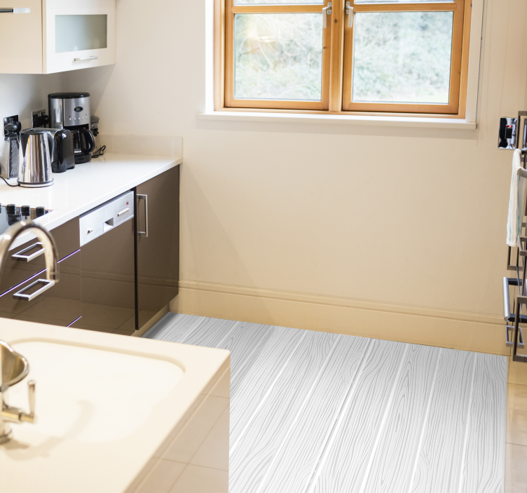 Vinylteppich Holzoptik weißes Holzbrett - TenStickers