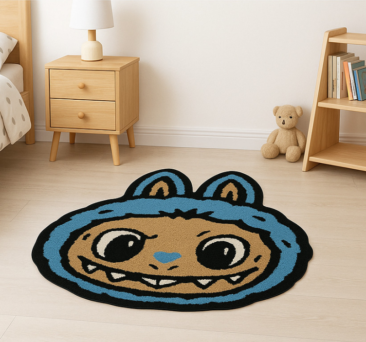 Vinylteppich kindlich blaues labubu-design - TenStickers