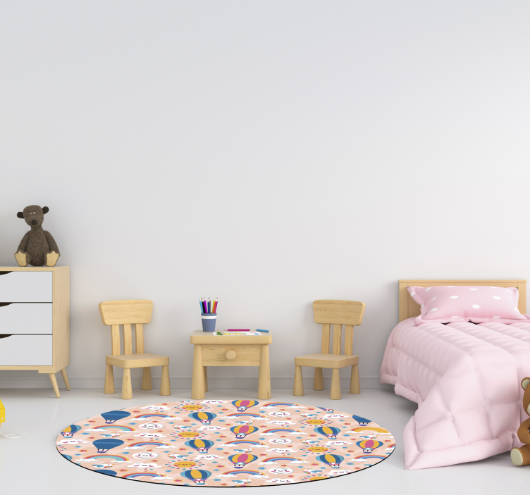 Vinylteppich kindlich buntes Luftballonmuster - TenStickers