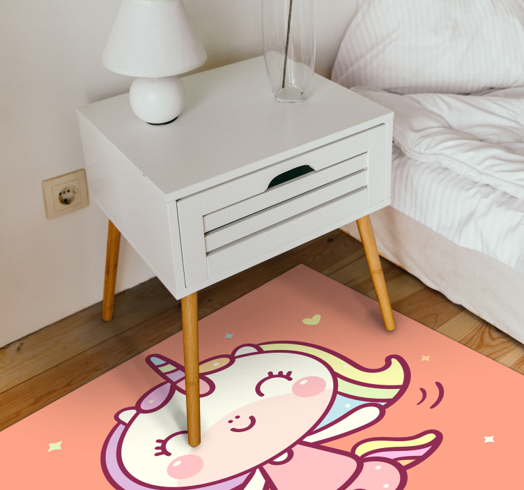 Vinylteppich kindlich cartoon-einhorn - TenStickers