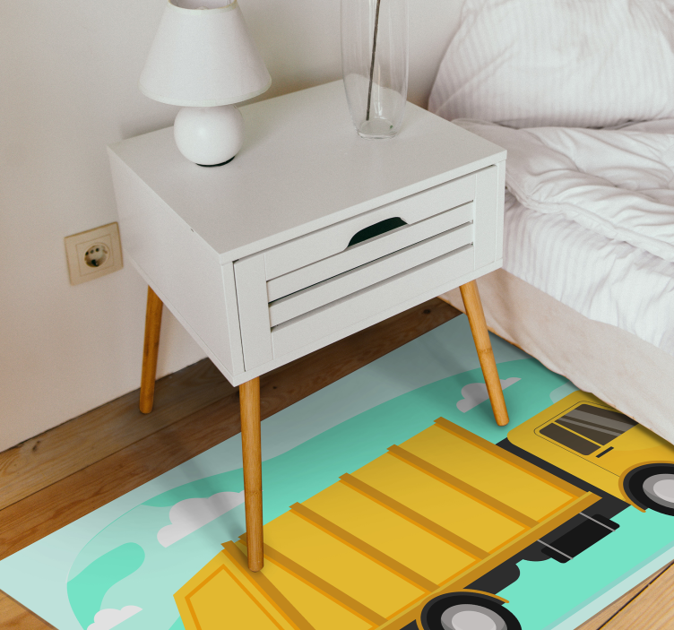 Vinylteppich kindlich cartoon-muldenkipper - TenStickers