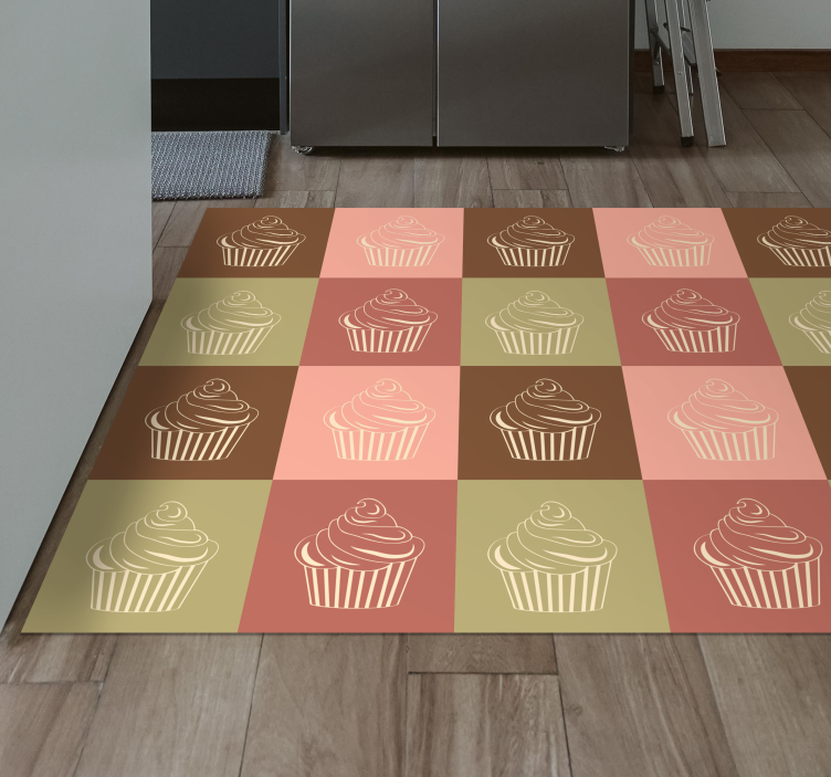 Vinylteppich kindlich cupcake-musterspiel - TenStickers