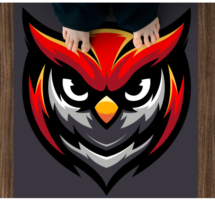 Vinyl Teppich Jugendzimmer eule grafik fett - TenStickers