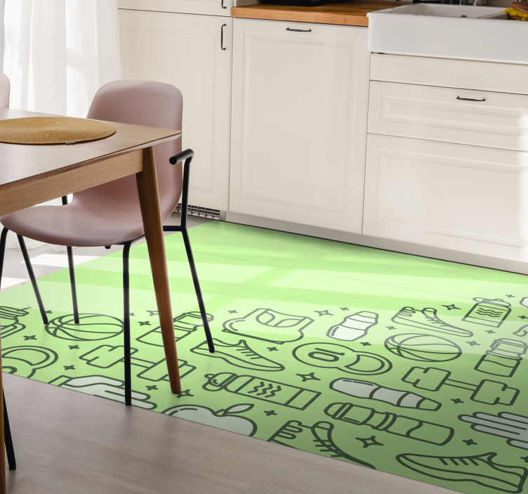 Vinylteppich kindlich fitness-utensilien - TenStickers