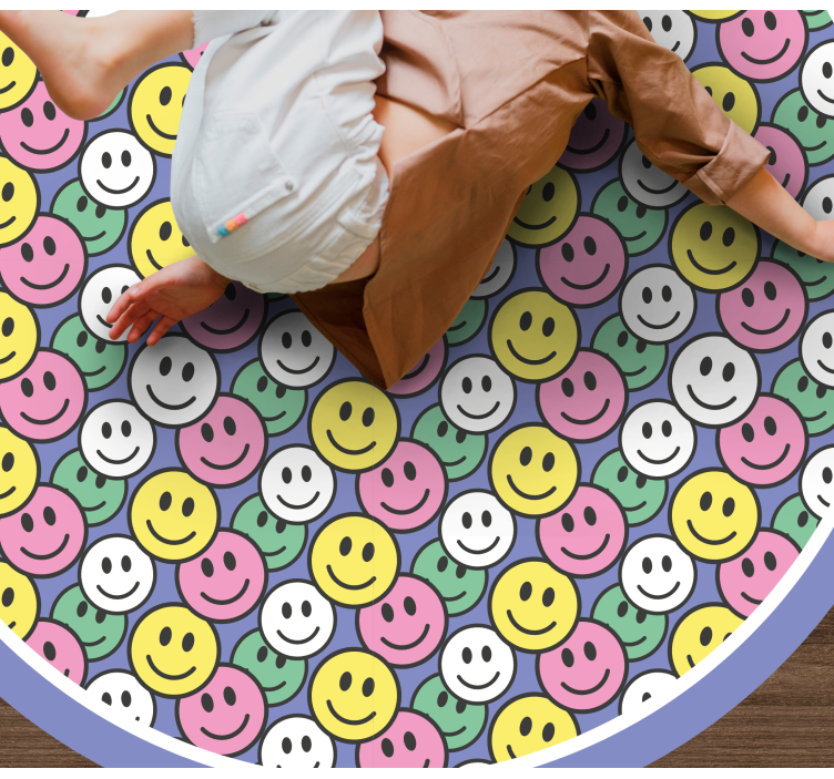 Vinylteppich kindlich glückliche smileys - TenStickers
