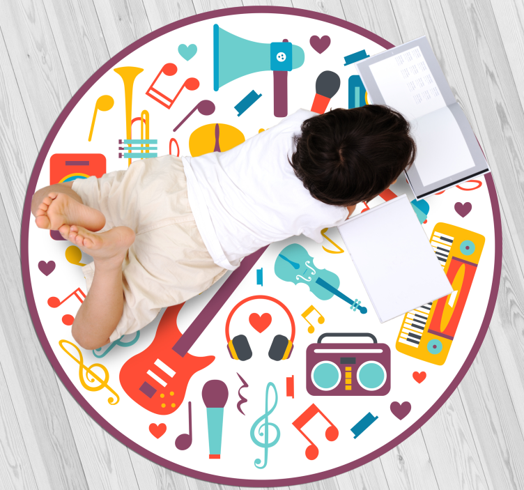 Vinyl Teppich Kinderzimmer musikalischer Spielkreis - TenStickers