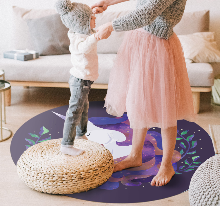 Vinylteppich kindlich mystisches einhorn - TenStickers