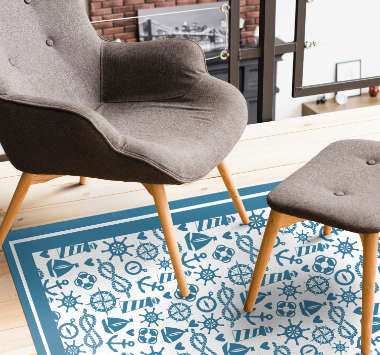 Vinylteppich kindlich nautische spielzeit - TenStickers