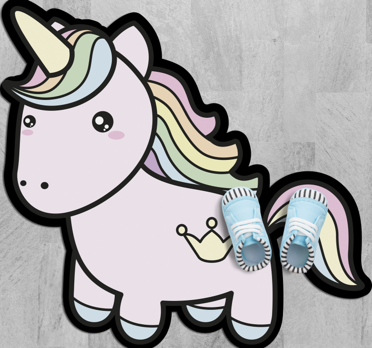 Vinylteppich kindlich pastell einhorn illustration - TenStickers