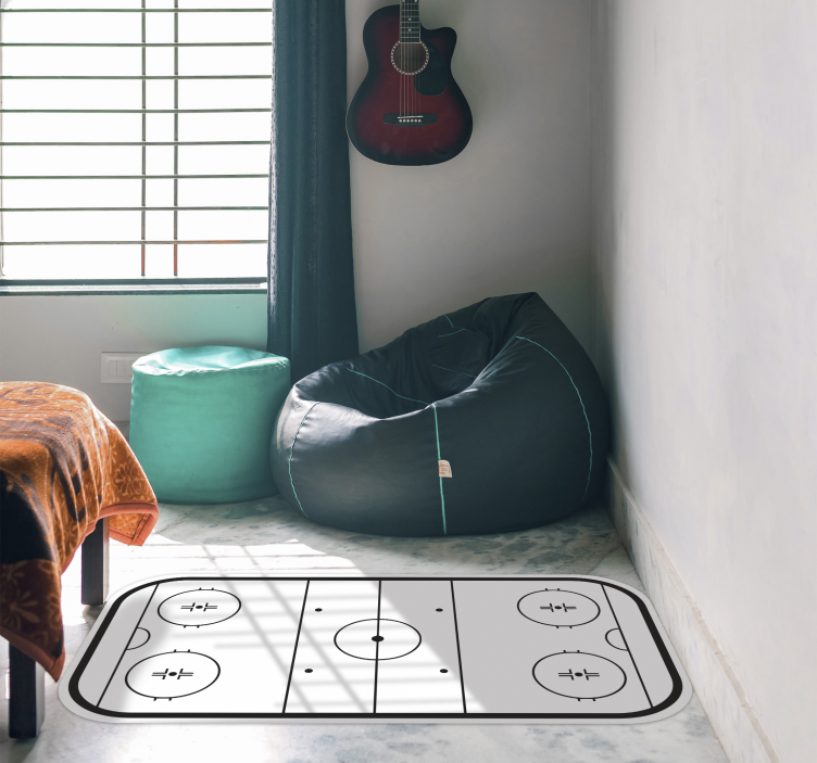 Vinylteppich minimalistisch Eishockeyfeld - TenStickers