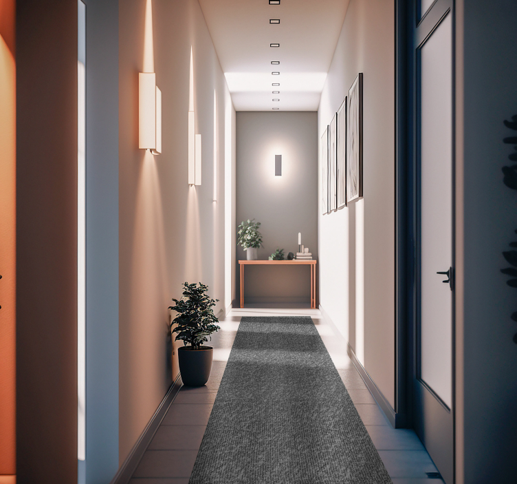 Vinyl Teppich modern graues einfarbiges Gewebe - TenStickers