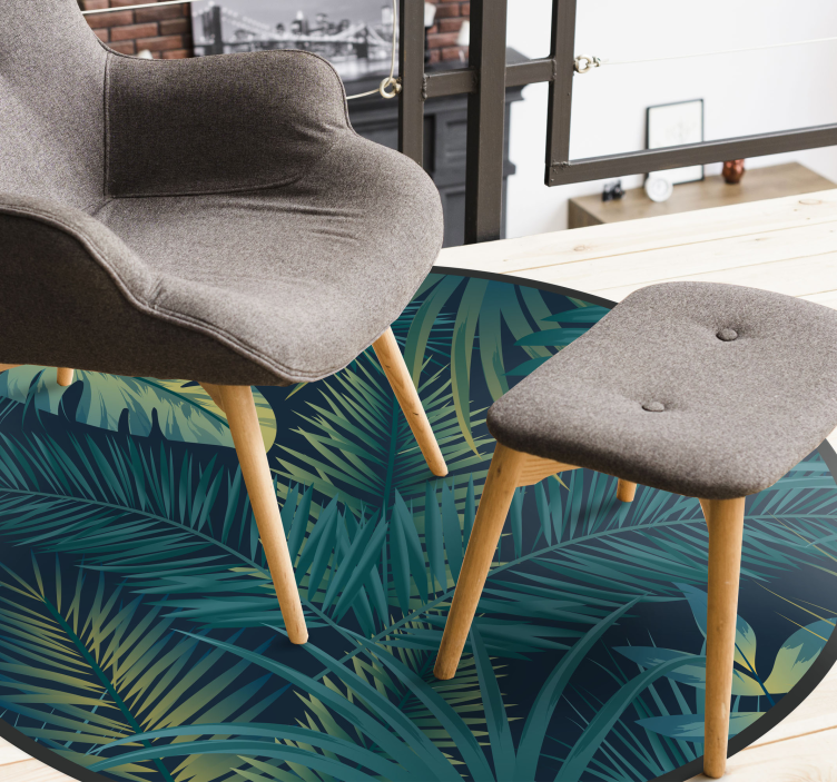 Vinylteppich Blumen Tropische blätter - TenStickers