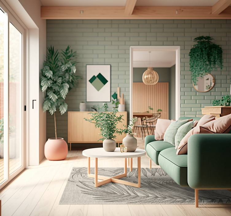 Vinylteppich Blumen tropischer Effekt-Gewebe - TenStickers