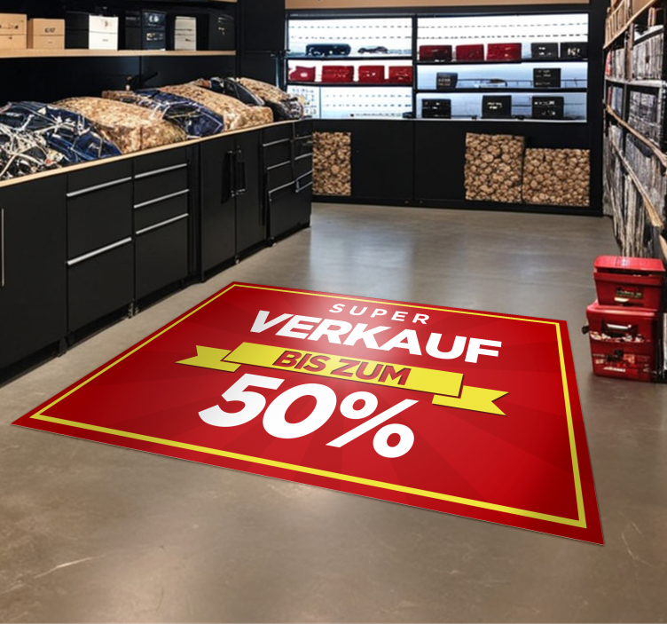 Vinylteppich rot personalisierter Rabattverkauf - TenStickers