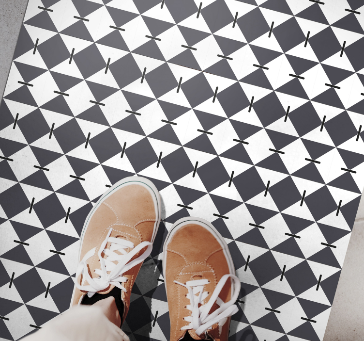 Vinylteppich nordisch Quadratische knoten - TenStickers