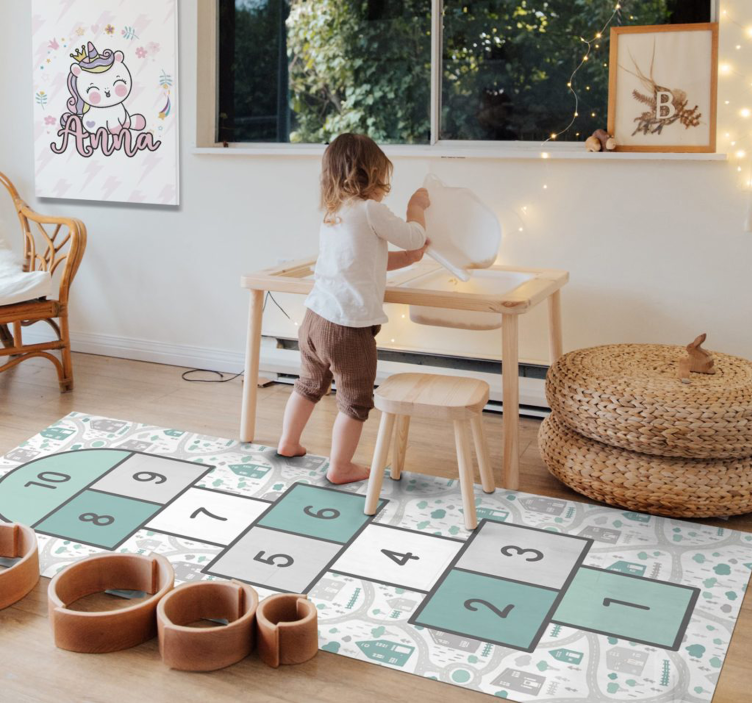 Vinyl Teppich Kinderzimmer spiel Spielplatz Design - TenStickers