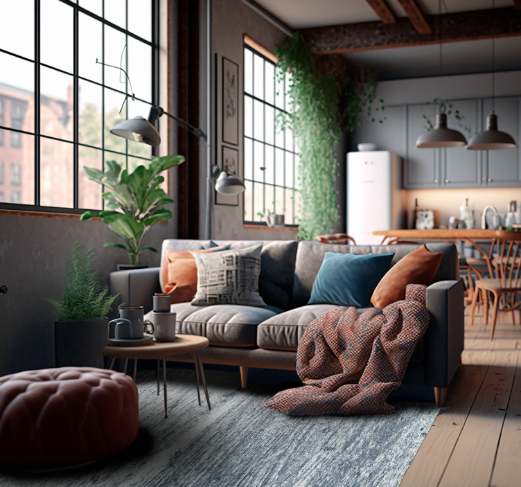 Vinylteppich Steine effekt Betonstreifen - TenStickers