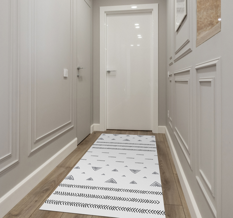 Vinylteppich gestreift Nordische schwarz-weiß-streifen - TenStickers