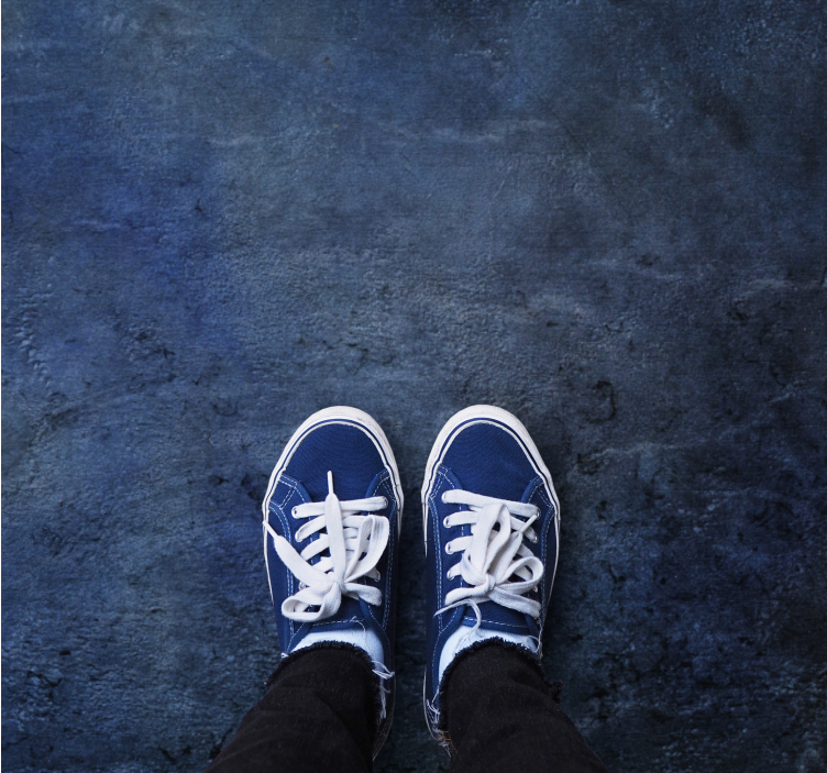 Vinylteppich Textur Blauer beton im industriestil - TenStickers