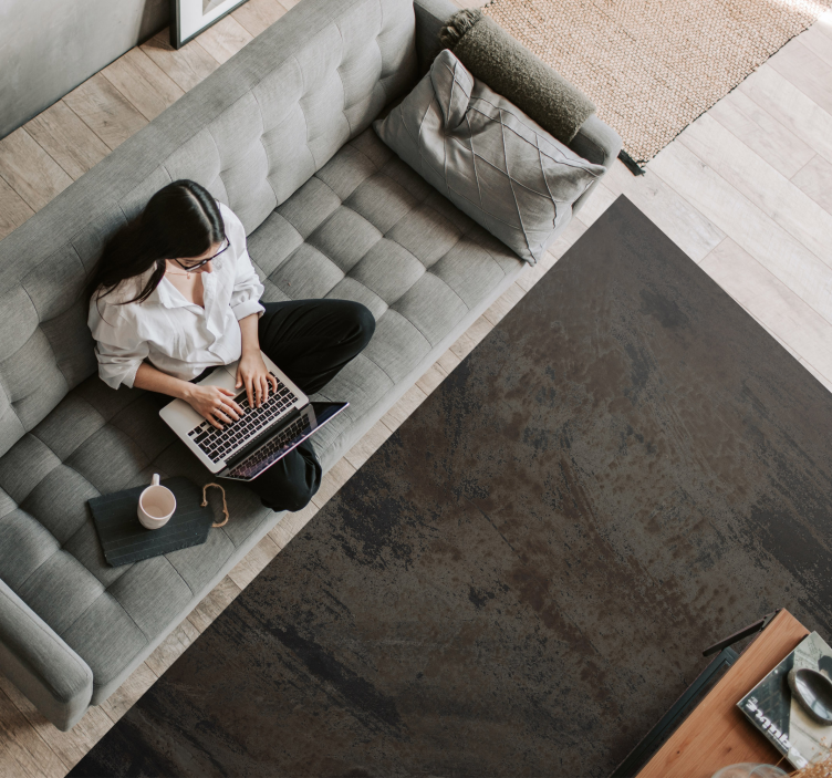 Vinyl Teppich Textur industriell, grauer Rost - TenStickers