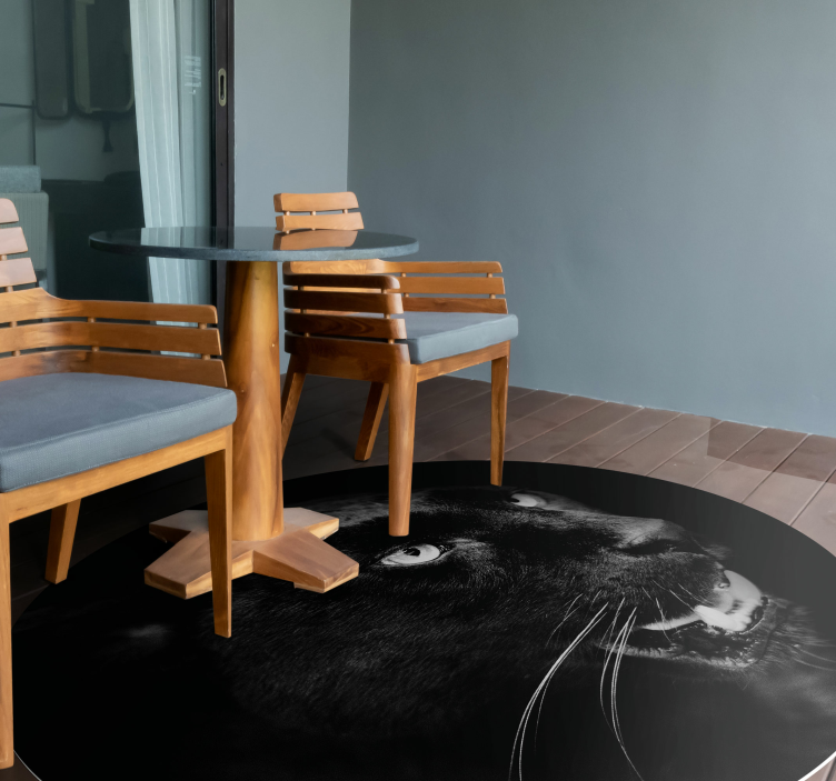 Vinylteppich Tier porträt des schwarzen Panthers - TenStickers