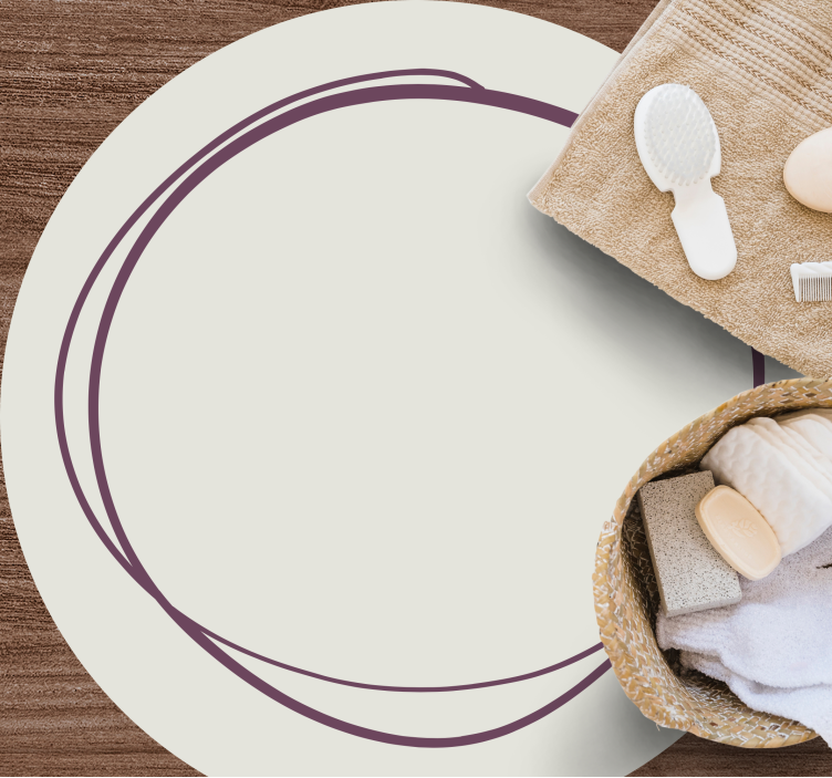 Vinylteppich minimalistisch Minimalistisches rosa linienmuster - TenStickers