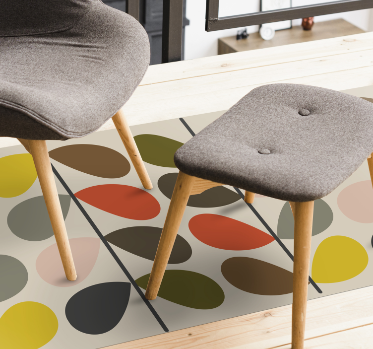 Vinylteppich modern Orla kiely Muster - TenStickers