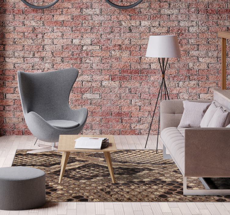 Vinylteppich Wohnzimmer Schlangenmuster - TenStickers