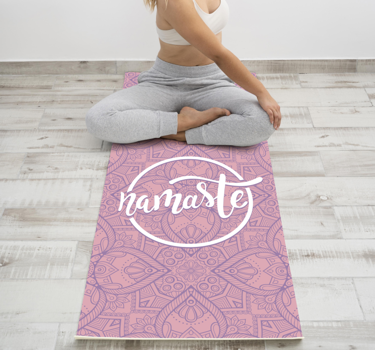 Yoga Vinyl Teppich namaste Texte - TenStickers