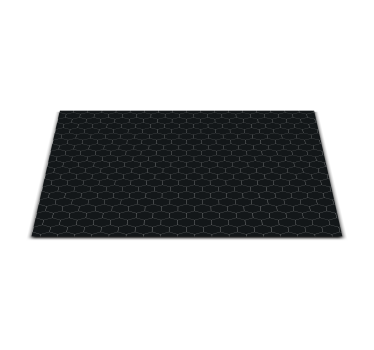 Vinyl Teppich schwarz sechseck-mosaik - TenStickers