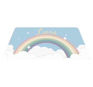 Vinyl Teppich mit Namen personalisierter regenbogen - TenStickers