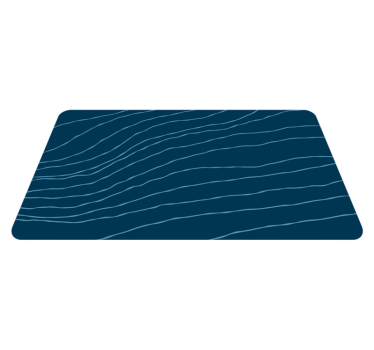 Vinyl Teppich Bad wellenlinienmuster - TenStickers