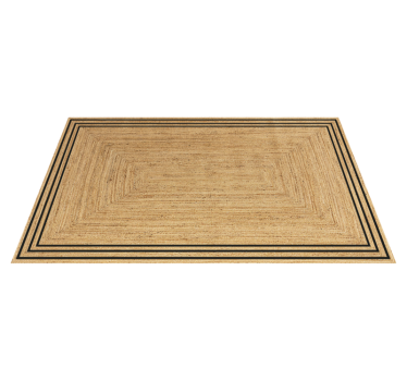 Vinyl teppich küche mit natürlicher jute-optik - TenStickers