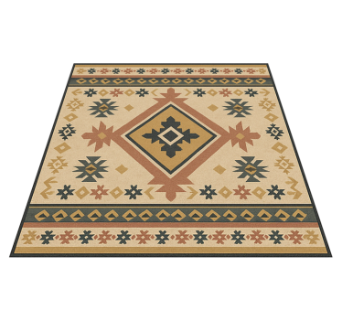 Vinyl teppich bad im boho-muster - TenStickers