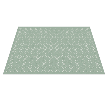 Vinyl teppich küche in sanftem celadon-gitter - TenStickers