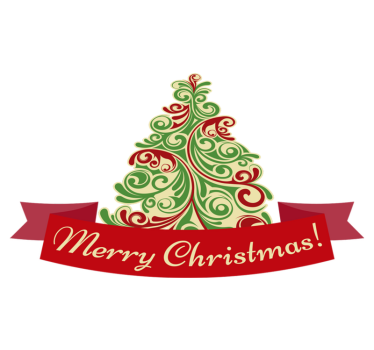Vinyl teppich weihnachten klassischer baum mit botschaft - TenStickers