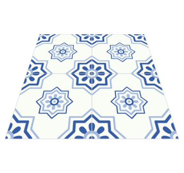 Vinyl teppich bad blauer fliesenaufkleber - TenStickers