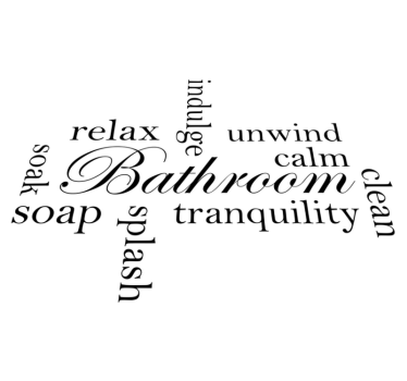 Vinyl teppich bad entspannende badezimmerworte - TenStickers
