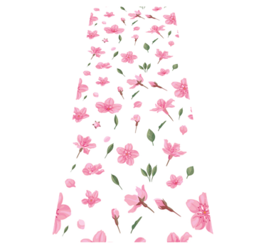 Vinyl teppich bad aquarell pastellrosa blüten - TenStickers